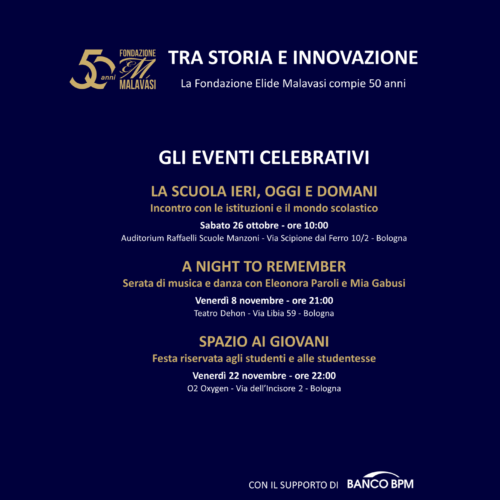 50 ANNI FONDAZIONE MALAVASI BLU 50 ANNI FONDAZIONE MALAVASI BLU
