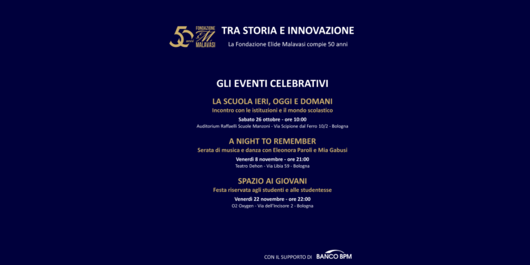 50 ANNI FONDAZIONE MALAVASI BLU